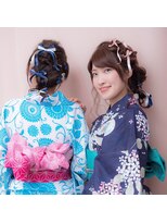 アイルビーヘア(I'll b hair)&nbsp;【下北沢＊I'll b hair＊】浴衣に似合うハートリボンアレンジ
