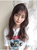 透け感前髪　小顔カット　大人かわいい　丸顔似合う　20代30代