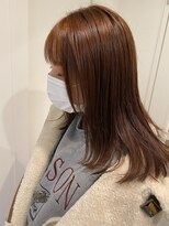 エル(EL by green)&nbsp;(akiko)アプリコットブラウンカラー×ミディアム