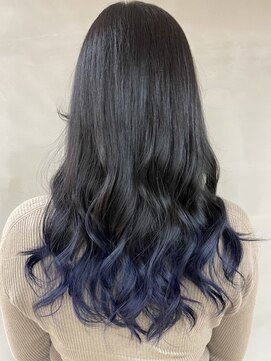 ラックスビー サファリ 阿倍野ルシアス店(LUXBE SAFARI) ネイビーグラデーションカラー/韓国風