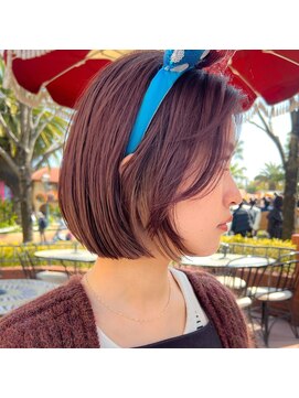 アフロートリノ(AFLOAT Leino) 【修】20代30代40代◎透明感カラー×韓国切りぱなしボブ