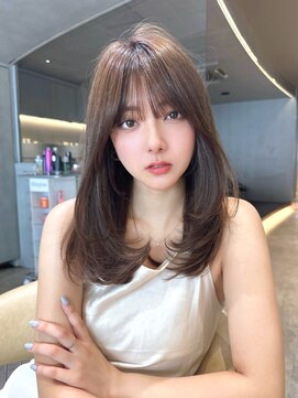 ロンドローズ 名古屋(Lond damaskRose) リフトレイヤー センターパート ブリーチ縮毛矯正 ヨジャドル20