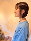 大人可愛い切りっぱなしボブ