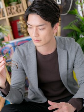 カバーヘア ブリス 大宮西口(COVER HAIR bliss) ■アッシュブラックアップバングサイドパート11-2大宮30代40代