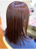 20代30代40代大人可愛い髪質改善カラーショコラブラウン艶感