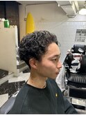 ショートスパイラルかきあげパーマ