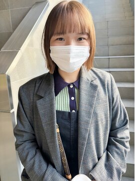 スニュウ(snuw) 【snuw_hotaru】ブリーチカラーミルクティカラーボブ