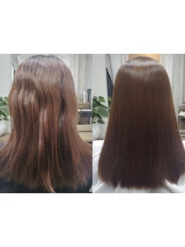 縮毛矯正の技術に自信アリ！ダメージ毛、癖毛にも対応いたします♪ブリーチ毛のお客様も大歓迎◎