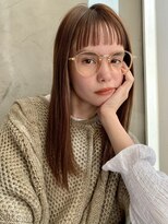 ベル 銀座5丁目店(Belle)&nbsp;オン眉バングが可愛い◎ストレートロング【銀座】