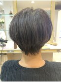 40代50代60代白髪ハンサムショートボブ大人美人くびれ髪質改善
