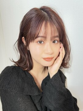 アグ ヘアー カート 稚内店(Agu hair qat) 《Agu hair》大人可愛い長めボブ×numberA.ベースケアミルク