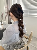 ヘアー アトリエ アンジー(Hair Atelier Angee) 編みおろしアレンジ