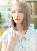 外国人風ダブルカラーストレートロブヘアh4戸田公園20代30代40代