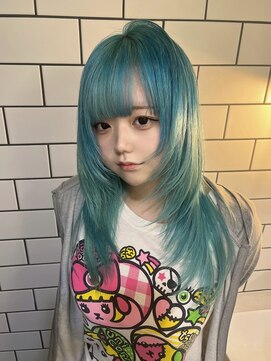 ベレーザ 渋谷(BELEZA) 16559ブリーチダブルカラーハッシュカットルーツカラーエクステ