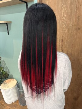 ミラシィ 稲毛(Mirashy) ブラック×赤のデザインカラー