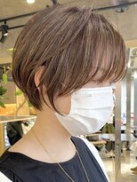 エリマ 横浜西口(elima)&nbsp;横浜白髪染めハンサムショートミルクティーベージュカラー韓国