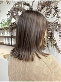 外ハネボブミルクティーベージュハイライト