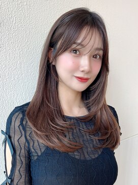 アフロート エル 大阪(AFLOAT L) 似合わせカット × レイヤーカットでモテ髪に♪ココアブラウン