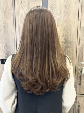 アトリエコア(Atelier Coa) 太白区ブリーチなしダブルカラー顔周りレイヤーカット髪質改善