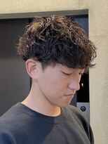 ブルニール 中崎町(BLEUNIR) シャドウパーマ 無造作 韓国メンズ シースルーマッシュ