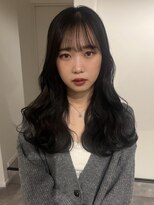 サンデイズド(SUNDAZED)&nbsp;透明感ダークネイビー×髪質改善カラーセミロング