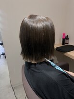 アトレ 福岡大名店(attrait)&nbsp;切りっぱなしボブ/オリーブブラウン