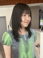 ローレンアオ(LOREN AO)&nbsp;ミルクティーブロンド/ダークブルー/デジタルパーマ/矢場町