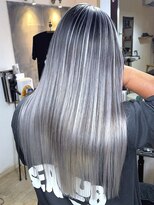 ブレイズヘアー(BLAZEhair)&nbsp;【透明度高め】ホワイトバレイヤージュ×ブリーチ２回