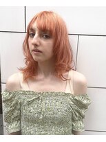 シーレム 元町三宮(SILEM)&nbsp;シャーベットオレンジのミディアムウルフ