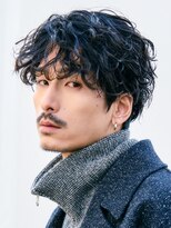 フィフス 大分(fifth)&nbsp;大分シャドウパーマメンズカットラウンドマッシュセンターパート