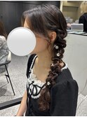 イベントにも◎サイド編み下ろしヘア