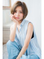 ネオリーブクレア 綱島店(Neolive Krea)&nbsp;ショートボブひし形お手入れ簡単ハイライトくすみカラー　綱島