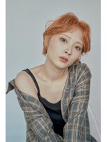 エンクス(enx)&nbsp;爽やかショート×オレンジヘア　横浜　鶴ヶ峰　美容室