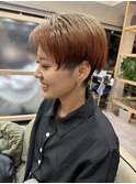 きつねカラーデザインカラーケアブリーチエンドカラー裾カラー