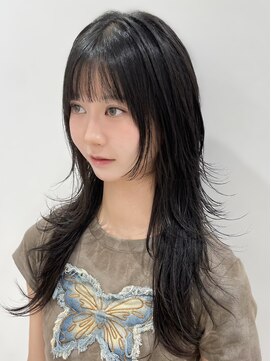 ガレリアエレガンテ 栄店(GALLARIA Elegante) ロングウルフ/ロングレイヤー/黒髪ウルフ/ウルフカット