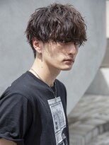 【小久保style】ロングウルフパーマシャギー秋色ピンクカラー
