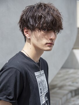 シティ(CITY) 【小久保style】ロングウルフパーマシャギー秋色ピンクカラー