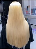 11206髪質改善シルバーアッシュホワイトブロンド艶髪ストレート