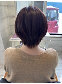 爽やかショート×暖色カラー