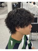 マッシュウルフ波巻きスパイラルパーマ