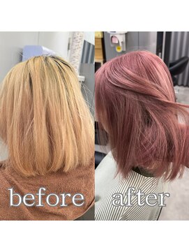 ヘアサロン ドットプラス 町田店(dot. plus) 【齋尾帆乃花】ホワイトピンク