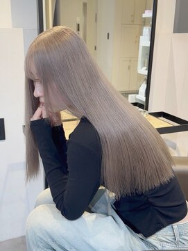 ベレーザ 渋谷(BELEZA) 13635暗髪ミルクティーベージュオリーブカラー髪質改善ロング