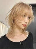 レイヤーカット/ウルフカット/ミルクティーベージュ/三ノ宮