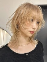エトワール(ETOILE)&nbsp;レイヤーカット/ウルフカット/ミルクティーベージュ/三ノ宮