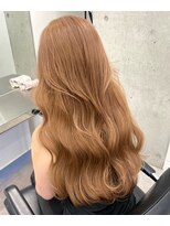 韓国ヘア顔周りレイヤーミルクティーベージュグレージュカラー