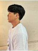 刈り上げセンターパートのメンズヘア/メンズカット/メンズ