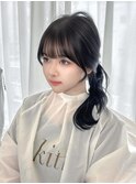 低めレイヤーカット×ナチュラルブラック♪