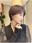 小顔サイドバングのコンパクトショート白金目黒