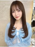 暗めカラー/韓国レイヤー/マロンベージュ/くすみベージュ/池袋