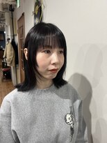 ウィーク 梅田(UiiC)&nbsp;暗めカラー ラベンダーグレージュ くびれヘア uiicumeda中沢恵理